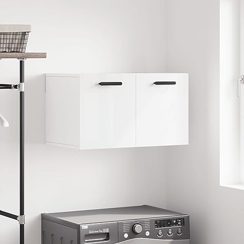 ROMHZKS Wandschrank Hängeschrank mit Stauraum, Holzwerkstoff feuchtigkeitsbeständig für Wohnzimmer Küche Bad von ROMHZKS