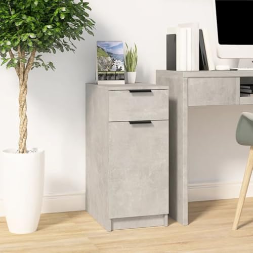Schreibtischschrank mit Schublade und Fächern – Holzwerkstoff Büromöbel für Ordnung am Arbeitsplatz von ROMHZKS