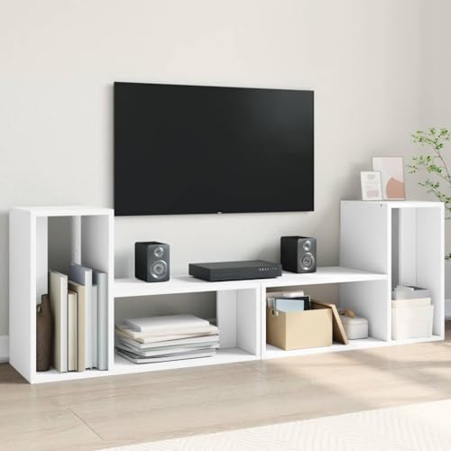 TV-Schränke 2 STK. Weiß kommode HiFi Rack Fernseher kommode Fernseher Tisch 75x30x50 cm Holzwerkstoff TV-Schränke 2 STK. Weiß kommode HiFi Rack Fernseher kommode Fernseher Tisch 75x30x50 cm Holzwerkstoff von ROMHZKS