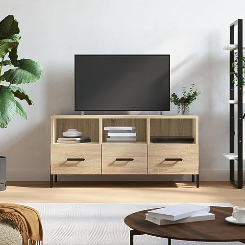 TV-Schrank Sonoma-Eiche tv Bank tv Cabinet kommode Fernseher Tisch 102x36x50 cm Holzwerkstoff von ROMHZKS