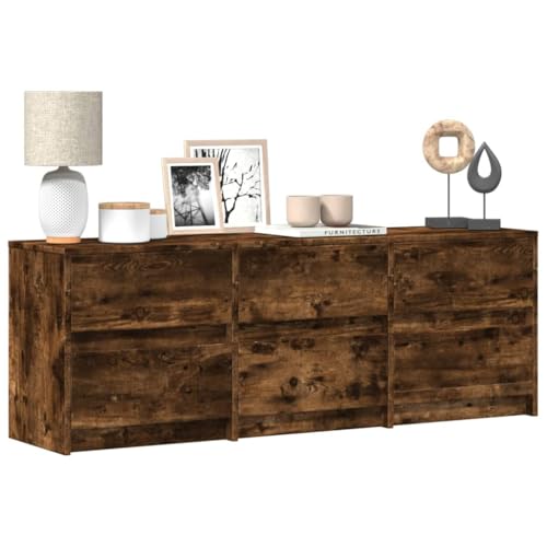 TV-Schrank mit LED-Beleuchtung Räuchereiche tv Cabinet lowboard tv kommode wohnzimmerschrank 140x34x50 cm TV-Schrank mit LED-Beleuchtung Räuchereiche tv Cabinet lowboard tv kommode wohnzimmerschrank 140x34x50 cm von ROMHZKS