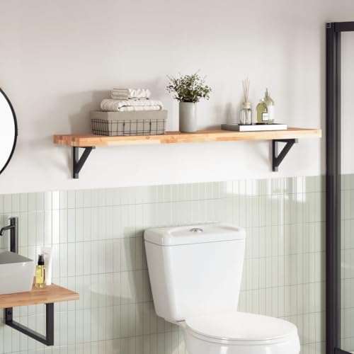 Tischplatte 140x30x4 cm Rechteckig Massivholz Akazie Massivholzplatte Tischlerplatte Echtholzplatte für Esstisch Wohnzimmer von ROMHZKS