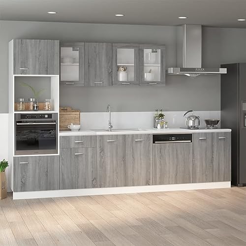 Unterschrank Lyon Grau Sonoma Moderner Küchenschrank aus Eichenholz mit viel Stauraum und elegantem Design 60x46x81,5 cm Holzwerkstoff Unterschrank Lyon Grau Sonoma Moderner Küchenschrank aus Eichenholz mit viel Stauraum und elegantem Design 60x46x81,5 cm Holzwerkstoff von ROMHZKS