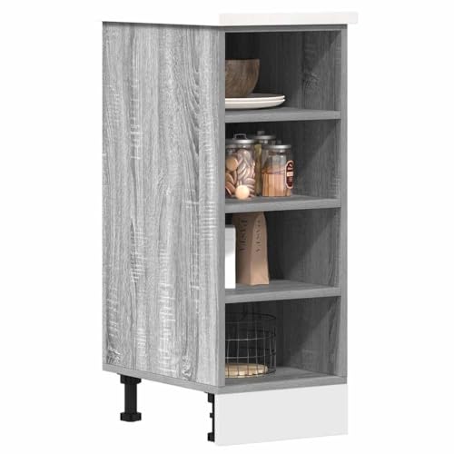 Unterschrank Riga Grau Sonoma Moderner Küchenschrank aus Eichenholz mit viel Stauraum und elegantem Design 30x44,5x81,5 cm Holzwerkstoff Unterschrank Riga Grau Sonoma Moderner Küchenschrank aus Eichenholz mit viel Stauraum und elegantem Design 30x44,5x81,5 cm Holzwerkstoff von ROMHZKS