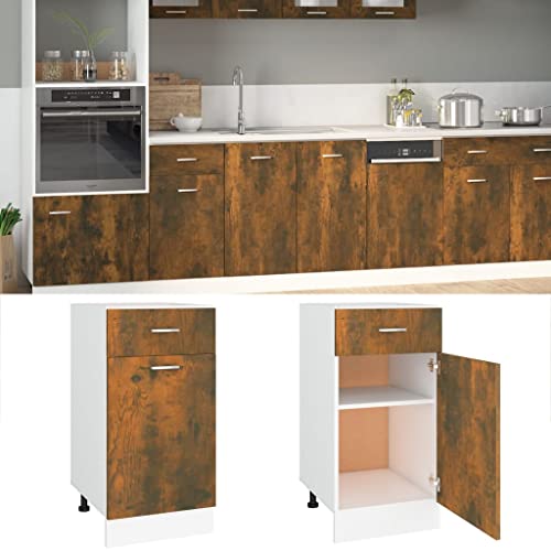Unterschrank mit Schublade Lyon Räuchereiche Moderner Küchenschrank aus Eichenholz mit viel Stauraum und elegantem Design 40x46x81,5 cm Unterschrank mit Schublade Lyon Räuchereiche Moderner Küchenschrank aus Eichenholz mit viel Stauraum und elegantem Design 40x46x81,5 cm von ROMHZKS