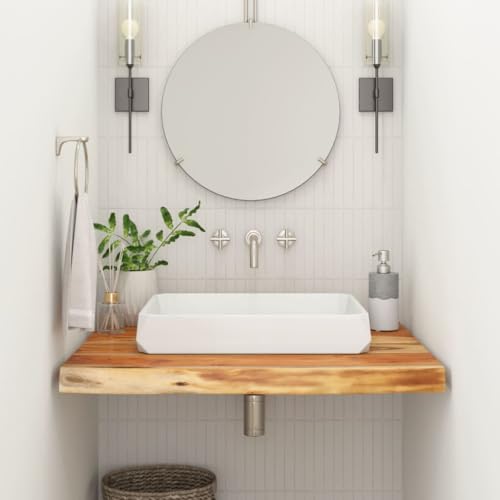 Waschtischplatte 80x60x2,5 cm Rechteckig Massivholz Akazie Massivholzplatte DIY Holzprojekte Naturholztafel für Wohnzimmer Küche Waschtischplatte 80x60x2,5 cm Rechteckig Massivholz Akazie Massivholzplatte DIY Holzprojekte Naturholztafel für Wohnzimmer Küche von ROMHZKS