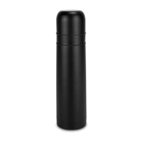 ROMINOX Geschenkartikel Isolierkanne // Cup in Cup mit 2 Deckeln – Schwarz – Isolierkanne in Schwarz, Drehverschluss mit Drucköffnung, integrierter Zweitbecher, 750 ml; Maße: ca. 8 x 8 x 31 cm ROMINOX Geschenkartikel Isolierkanne // Cup in Cup mit 2 Deckeln – Schwarz – Isolierkanne in Schwarz, Drehverschluss mit Drucköffnung, integrierter Zweitbecher, 750 ml; Maße: ca. 8 x 8 x 31 cm von ROMINOX