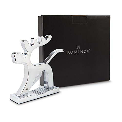 ROMINOX Geschenkartikel Nussknacker // Rentier – Motivnussknacker, Hochwertiger Rentier-Nussknacker mit Feder im Hebel; Maße: ca. 17 x 4 x 16 cm von ROMINOX