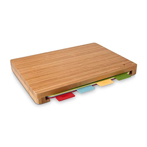ROMINOX Geschenkartikel Schneidebretter // Vario im Bambuskörper – 5-teiliges Set, 4 farbige Kunststoffbretter im Bambuskörper, zur hygienischen Trennung; Maße: ca. 35 x 26.5 x 4 cm ROMINOX Geschenkartikel Schneidebretter // Vario im Bambuskörper – 5-teiliges Set, 4 farbige Kunststoffbretter im Bambuskörper, zur hygienischen Trennung; Maße: ca. 35 x 26.5 x 4 cm von ROMINOX