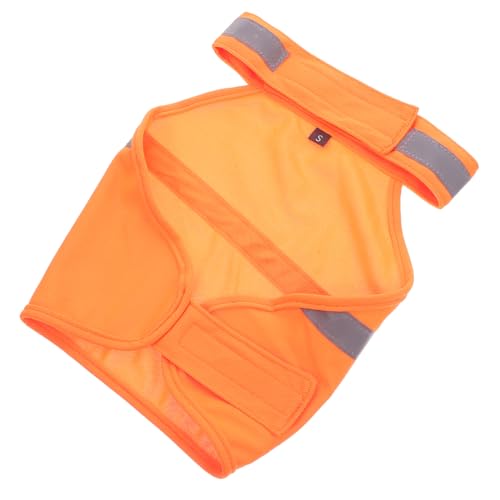 ROMISBABA Reflektorweste Für Hunde Zum Spazierengehen Laufen Wandern Verstellbare Reflektierende Sicherheitsweste Für Haustiere Fluoreszierendes Orange von ROMISBABA