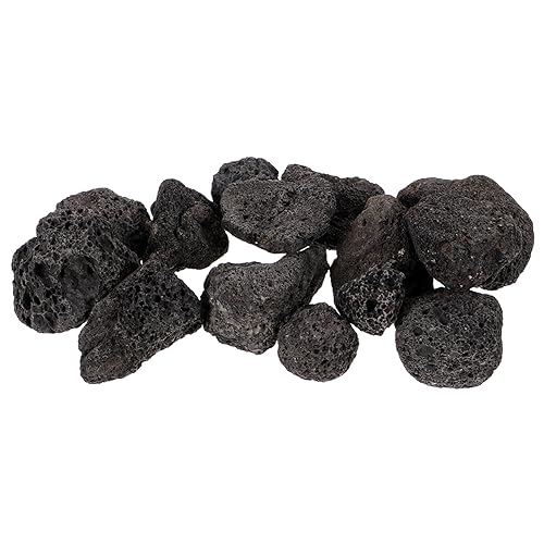 ROMISBABA 1 Packung Vulkanstein-Landschaftsgestaltung Höhlen diffus Perlen Masse Schwarze Aquariumsteine naturstein stechkartuschen Aquarium-Vulkan-Ornament Bimsstein Vulkangestein Black von ROMISBABA