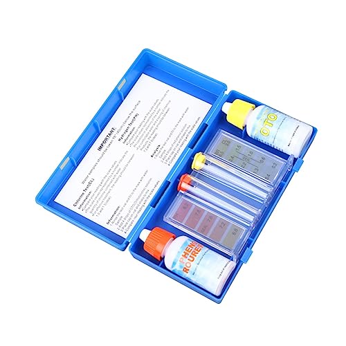 ROMISBABA 1 Satz Pool Test Reagenz für Wasserqualität Ph Chlor und Härte Testlösung für Schwimmbäder und Spas Einfach zu Bedienen Präzise und Tragbar von ROMISBABA