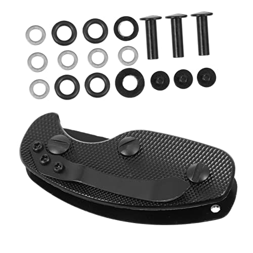 ROMISBABA 1 Satz Robuster Outdoor Schlüsselhalter Aluminium Schlüssel Organizer mit Gürtelclip Schlüsseltragewerkzeug für Outdoor Aktivitäten Schwarz von ROMISBABA