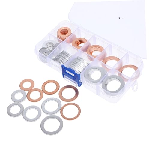 ROMISBABA 1 Schachtel Aluminium und Kupfer Ölablassschraube Dichtring Set Langlebige Dichtungen für Auto Ölwanne Vielseitige Einfache Montage Schnelle und Sichere Abdichtung Sortiment ROMISBABA 1 Schachtel Aluminium und Kupfer Ölablassschraube Dichtring Set Langlebige Dichtungen für Auto Ölwanne Vielseitige Einfache Montage Schnelle und Sichere Abdichtung Sortiment von ROMISBABA