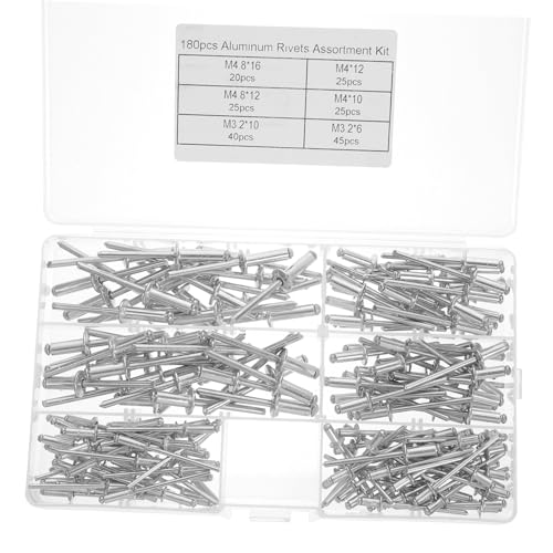 ROMISBABA 1 Schachtel Teiliges Blindnieten aus Aluminium mit Flachem Rundkopf Leichte Popnieten für Metallblech Reparatur und Befestigung Inklusive Aufbewahrungsbox Vielseitig Einsetzbar ROMISBABA 1 Schachtel Teiliges Blindnieten aus Aluminium mit Flachem Rundkopf Leichte Popnieten für Metallblech Reparatur und Befestigung Inklusive Aufbewahrungsbox Vielseitig Einsetzbar von ROMISBABA