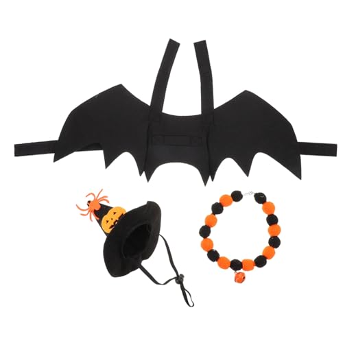 ROMISBABA 1 Set Haustierkostüm Für Katzen: Hübsches Halloween-Cosplay-zubehör Mit - Und Hexenmotiven – Foto-Requisiten Für Halloween-Cosplay von ROMISBABA