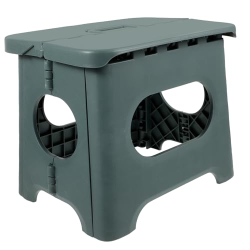 ROMISBABA 1 Stück Faltbarer hocker für zu Hause Sitz Stühle Kleiner zusammenklappbarer hocker Klappbares Taborett Klapphocker in Reiner Farbe Badezimmer Faltbarer Hocker Green von ROMISBABA