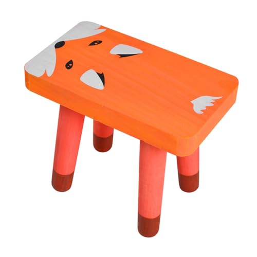 ROMISBABA 1 Stück Haushalt Hocker Kinderhocker Kindergarten Fußhocker Holzmöbel (füchse) von ROMISBABA