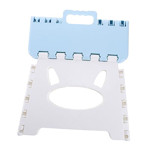 ROMISBABA 1 Stück Klappstühle Zusammenklappbarer Hocker Klein Zusammenklappbarer Tritthocker Außen Drinnen Faltbar Schritt Barhocker Klappbarer Sitz Drehhocker Erwachsene Falten Blue Plastik von ROMISBABA