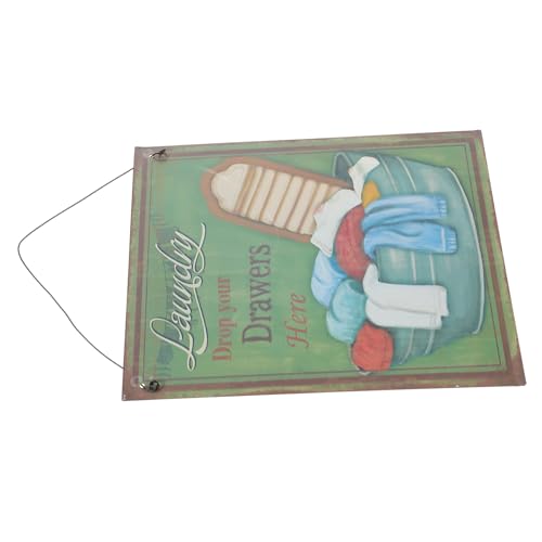 ROMISBABA 1 Stück Vintage Wanddeko für Waschküche Europäisches Stil Retro Schild für Waschraum Robustes Umweltfreundliches Schild für Türen und Dekoration Zufällige Farbe Zufällige Farbe von ROMISBABA