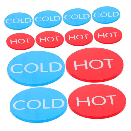 ROMISBABA 10 Paare Wasserhahn aufkleber Hot Cold Wasseretiketten aus Acryl Selbstklebend Langlebig für Badezimmer Waschbecken Duscharmaturen Hotel Küche Klare Indikatoren von ROMISBABA