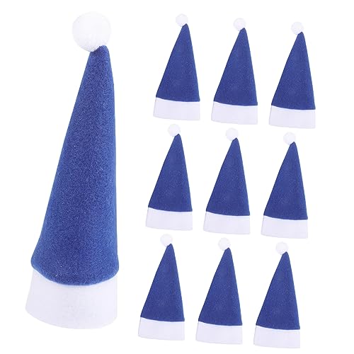 ROMISBABA 10 STK. für den einzug Weihnachtslutscher-Süßigkeitshut Haustier-Weihnachtsmütze dekorative Weihnachtsmützen weihnachtlicher Kleiner Lutscherhut Stoff von ROMISBABA