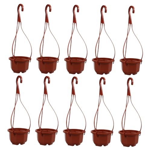 ROMISBABA 10 Sätze Kunststoff Hängeblumentöpfe mit Haken Leichte Langlebige Pflanztöpfe für Balkon Garten Terrasse Geeignet für Sukkulenten Orchideen Grünlilien Dekorative Ampel ROMISBABA 10 Sätze Kunststoff Hängeblumentöpfe mit Haken Leichte Langlebige Pflanztöpfe für Balkon Garten Terrasse Geeignet für Sukkulenten Orchideen Grünlilien Dekorative Ampel von ROMISBABA