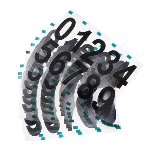 ROMISBABA 10 Sätze Reflektierende Hausnummernaufkleber Selbstklebend Starke Haftung für Außenbereich Briefkasten Garage Sichtbar Uv-beständig von ROMISBABA