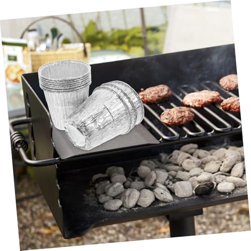 ROMISBABA 10 Stück Einweg Aluminiumfolie Ölauffangbehälter Isolierbar Große Kapazität Grillzubehör Passend Für Gasgrill BBQ Grill und Räucherofen ROMISBABA 10 Stück Einweg Aluminiumfolie Ölauffangbehälter Isolierbar Große Kapazität Grillzubehör Passend Für Gasgrill BBQ Grill und Räucherofen von ROMISBABA