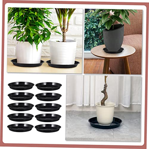 ROMISBABA 10 Stück Große Runde Pflanzgefäß Untersetzer aus Robustem Kunststoff Flacher Vielseitig Einsetzbar für Zimmer und Gartenpflanzen Schützt Böden und Möbel vor Wasserschäden von ROMISBABA