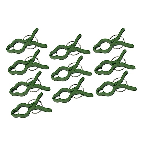 ROMISBABA 10 Stück Pflanzenclips Grün Robuste Gartenklemmen zur Befestigung von Topfzweigen Wiederverwendbare Flexible Rankhilfe für Blumen Kletterpflanzen und Gemüse im Garten von ROMISBABA