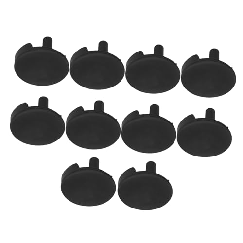 ROMISBABA 10 Stück Silikon Airfryer Stoßfänger Schwarz Hitzebeständige Rutschfeste Gummifüße für Luftfritteusen Langlebige Schutzteile mit Abgerundeten Kanten für Sichere Küchenanwendung von ROMISBABA
