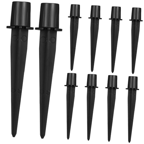 ROMISBABA 10 Stück Teiliges Aluminium Erdspieße Metall Light Spike Ersatz für Solarleuchten Garten Robuste Wetterfeste Bodenhalterungen Kompatibel mit Garten Wegleuchten Einfache von ROMISBABA