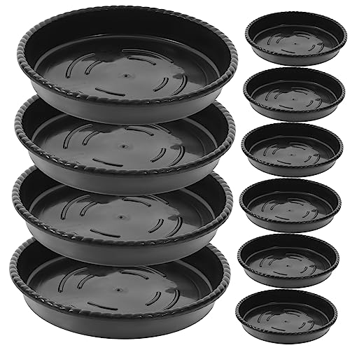 ROMISBABA 10 Stück Teiliges Blumentopf Untersetzer Kunststoff Robuste Pflanztopf Trays für Pflanzen Runde Wasserfeste Ablage zum Schutz von Oberflächen von ROMISBABA