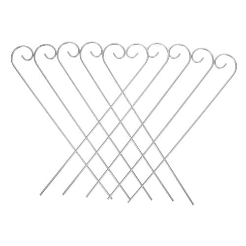 ROMISBABA 10 Stück Teiliges Garten Schäferhaken aus Robustem Metall Wetterbeständig Stabiler Pflanzen und Laternenhalter Minimalistisches Design für Hängende Schilder und Vogelhäuser im von ROMISBABA