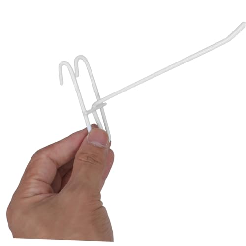 ROMISBABA 10 Stück Teiliges Gitterwandhaken Robustem Eisen Lang Weiß Vielseitig für Wand Lochwand organizer zur Platzsparenden Präsentation und Sicheren Aufbewahrung von Haushalts von ROMISBABA