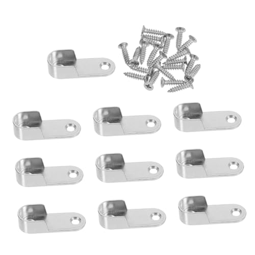 ROMISBABA 10 Stück Teiliges Kleiderstangenhalter aus Dickem Zinklegierungsflansch Verschleißfest Beschichtet Stabile Kleiderstangenhalterung für Schrankrohre Inklusive Schrauben für Wohn ROMISBABA 10 Stück Teiliges Kleiderstangenhalter aus Dickem Zinklegierungsflansch Verschleißfest Beschichtet Stabile Kleiderstangenhalterung für Schrankrohre Inklusive Schrauben für Wohn von ROMISBABA
