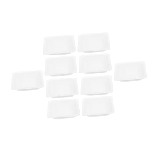 ROMISBABA 10 Stück Teiliges Kunststoff Wiegeschalen Quadratisch Stapelbar Flachboden Laborwaage Probenbehälter Vielseitig Kompatibel für Laboranalysen und Feinstwaagen von ROMISBABA