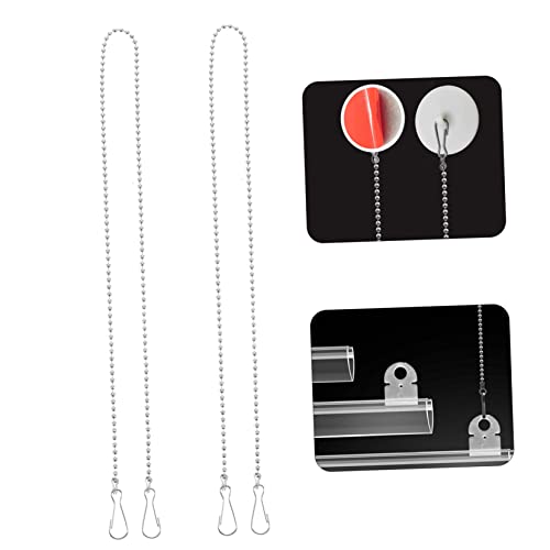 ROMISBABA 10 Stück Teiliges Metall Ketten Aufhänger Lange Fahnenmast Hängerkette Robustem Silberne Oberfläche Einfache für Poster und Werbefahnen Umweltfreundlich und Langlebig von ROMISBABA