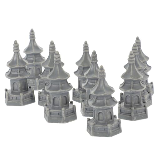 ROMISBABA 10 Stück Teiliges Mini Sechseckige Pagodenfigur Resin Langlebige Realistische Tischdekoration für Bonsai Garten Aquarium Stilvolle Retro Pavillon Modelle für Desktop und Heimdeko ROMISBABA 10 Stück Teiliges Mini Sechseckige Pagodenfigur Resin Langlebige Realistische Tischdekoration für Bonsai Garten Aquarium Stilvolle Retro Pavillon Modelle für Desktop und Heimdeko von ROMISBABA