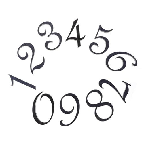 ROMISBABA 10 Stück Teiliges Selbstklebendes Hausnummern für Tür und Briefkasten Witterungsbeständige Adressschilder Einfache Anbringung Geeignet für Holzoberflächen und Außenbereich von ROMISBABA