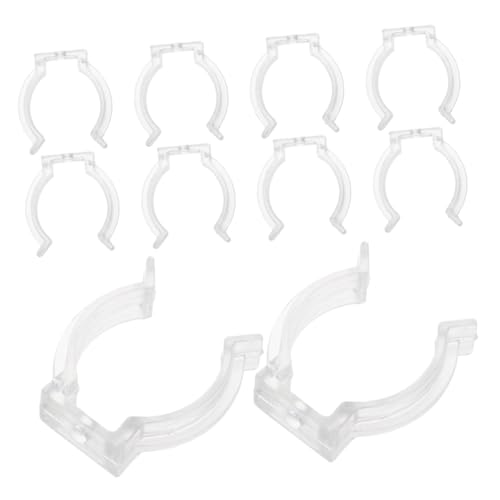 ROMISBABA 10 Stück Teiliges Transparente LED röhrenclips aus Kunststoff Stabile Befestigung für LED Lampen Einfache Montage Vielseitig Einsetzbar für Haushalt Büro und Gewerbe von ROMISBABA