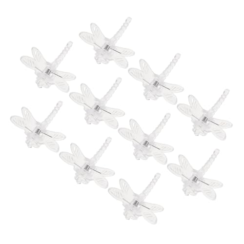 ROMISBABA 10 Stück Teiliges Transparente Pflanzenclips Orchideen Stängelhalter Pflanzenstützen Multifunktionale Clips zur Sicheren Pflanzenbefestigung Wetterbeständig für Garten und von ROMISBABA