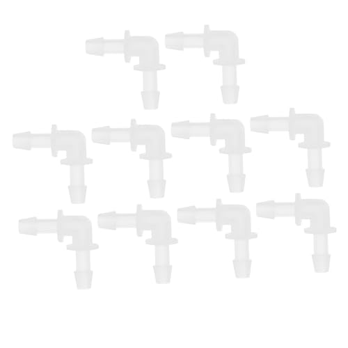 ROMISBABA 10 Stück Teiliges Winkel PP Rohrverbinder Barbed Elbow Förmige Schlauchanschlüsse für Innendurchmesser Aquarium Adapter Langlebig und Installieren von ROMISBABA
