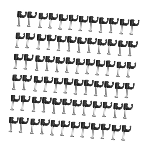 ROMISBABA 100 Stück Kabelclips Kunststoff Kabelhalter Kabelschellen Kabel Fixierer für Telefonleitung Kabelmanagement Schwarz für Zuhause Büro Schule ROMISBABA 100 Stück Kabelclips Kunststoff Kabelhalter Kabelschellen Kabel Fixierer für Telefonleitung Kabelmanagement Schwarz für Zuhause Büro Schule von ROMISBABA