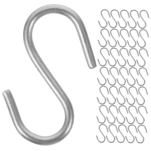 ROMISBABA 100 Stück Kleine S haken Robuste Aufhängehaken für Küche Bad Garderobe Vielseitig für Kleidung Taschen Handtücher Einfache Nutzung Silberfarben ROMISBABA 100 Stück Kleine S haken Robuste Aufhängehaken für Küche Bad Garderobe Vielseitig für Kleidung Taschen Handtücher Einfache Nutzung Silberfarben von ROMISBABA