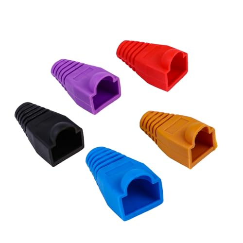 ROMISBABA 100 Stück Netzwerkkabel Schutzkappen Kunststoff Kabelstecker Schutz Abdeckung Kabelkopf Schutz für Ethernet Kabel von ROMISBABA