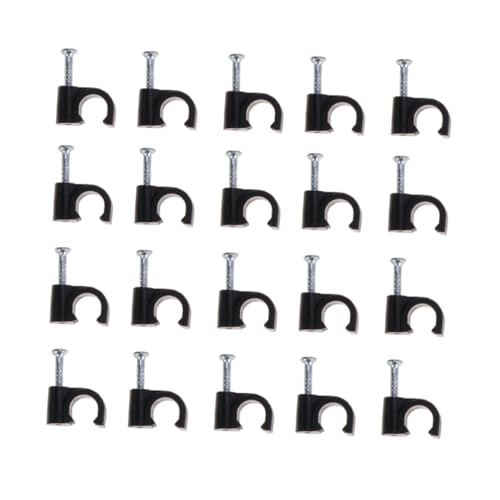 ROMISBABA 100 Stück Schwarze Kunststoff Kabelclips Nagel Kabelfixierer Kabelschellen für Telefonleitung Kabelmanagement Wandbefestigung Organizer ROMISBABA 100 Stück Schwarze Kunststoff Kabelclips Nagel Kabelfixierer Kabelschellen für Telefonleitung Kabelmanagement Wandbefestigung Organizer von ROMISBABA