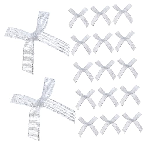 ROMISBABA 100 Stück Silber Satin Schleifen Fertig Schleifen für DIY Basteln Hochzeit Babyparty Stuhl Deko Bowknot Ornamente aus Polyester Farbbeständig Gebrauchsfertig ROMISBABA 100 Stück Silber Satin Schleifen Fertig Schleifen für DIY Basteln Hochzeit Babyparty Stuhl Deko Bowknot Ornamente aus Polyester Farbbeständig Gebrauchsfertig von ROMISBABA