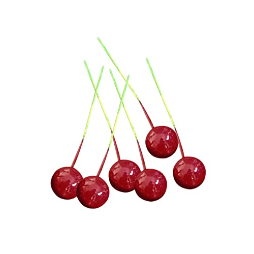 ROMISBABA 100 Stück Simulationsfrucht Künstliche Früchte Ornamente Schmuck für zu Hause Dekorationen weihnachtsbaumdeko weihnachtsbäume geschmückt Dekoration Kirsche Dekoration Obst rot von ROMISBABA